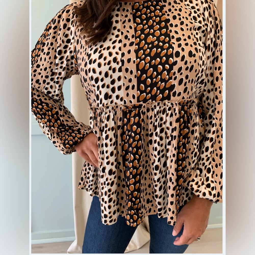 Gorgeous Leopard Print Top Andree By Unit Baby Do… - image 1
